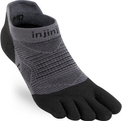 Injinji - Performance Run - Women - Lightweight No Show - Black/Grey